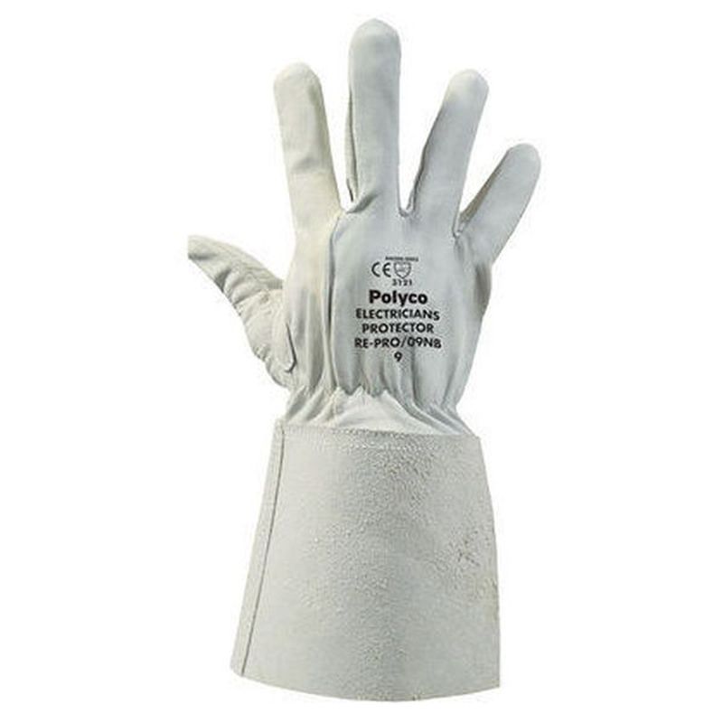 Polyco Electricians' Leather Protector Gauntlet For Electricians Gloves RE-PRO
